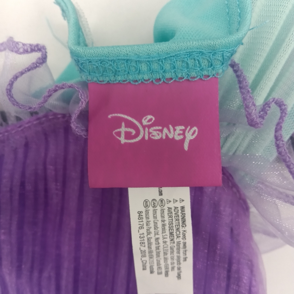 Disney The Little Mermaid Ariel Costume Dress Halloween Girls Size Small (4-6) - Picture 9 of 10